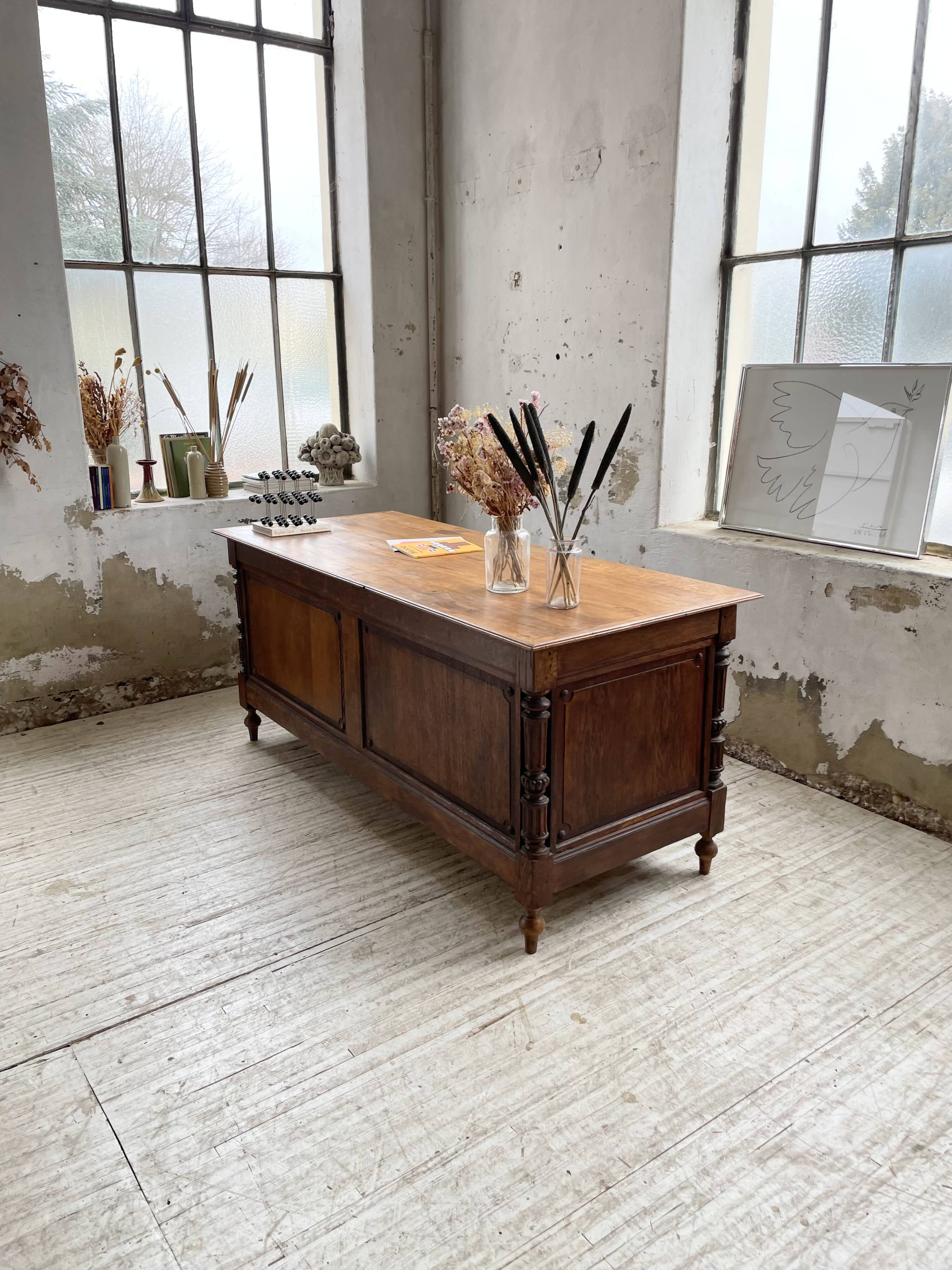 Comptoir en chêne drapier chêne 1900