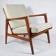 Original armchair fully restored, Scandinavian icon of 60s