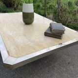Rectangular travertine coffee table