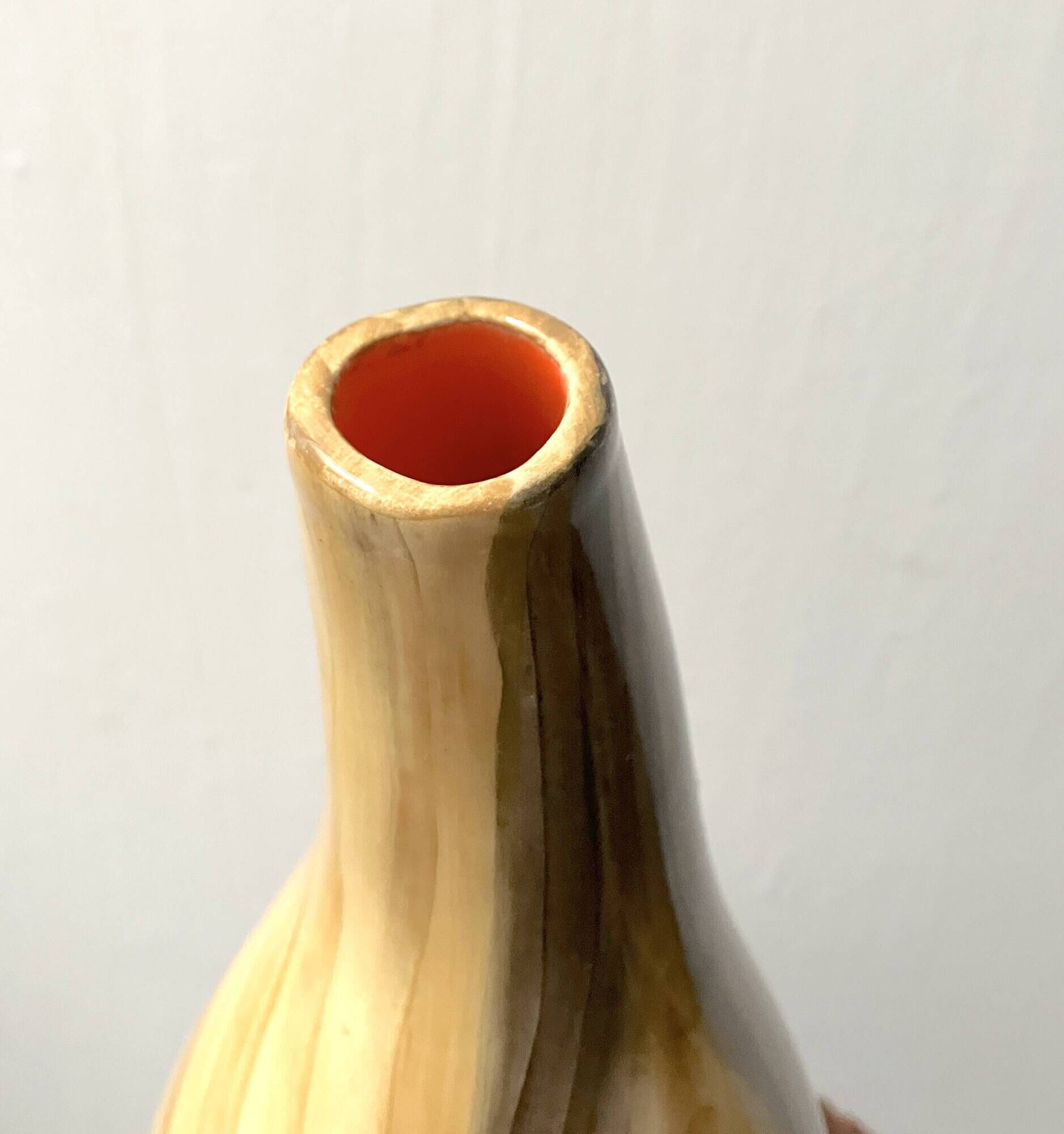 Vintage Vallauris Grandjean Jourdan imitation wood bottle