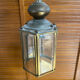 Antique Vestibule Lantern Suspension Brass + Bevelled Glass Vintage