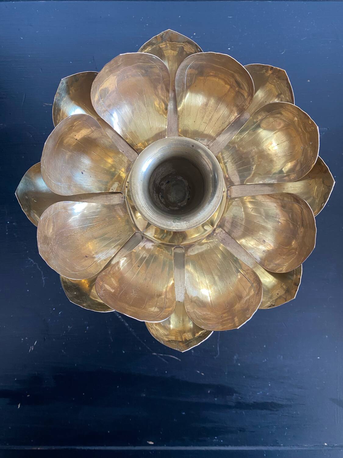 Feldman Lighting Brass Lotus Candle Holder