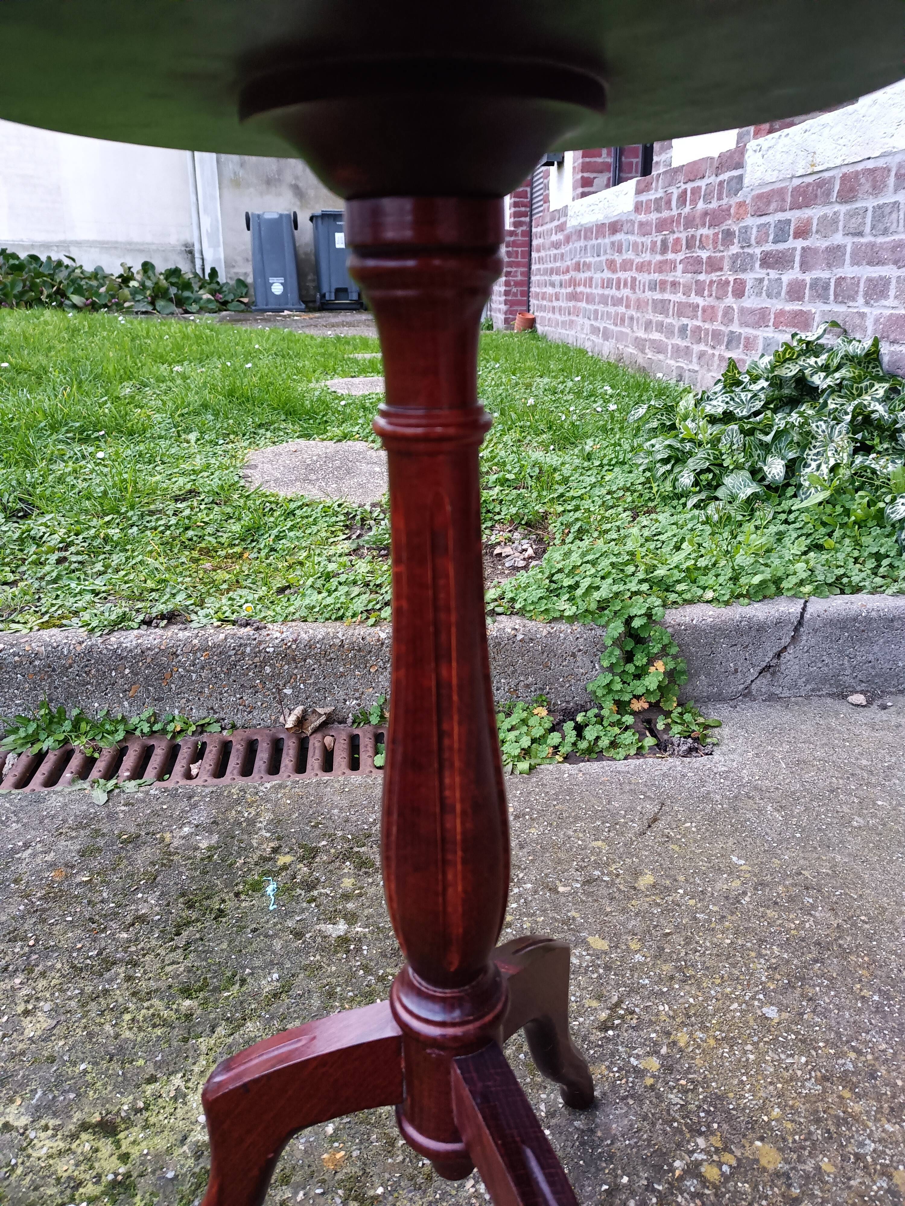 Marble table side or table pedestal table