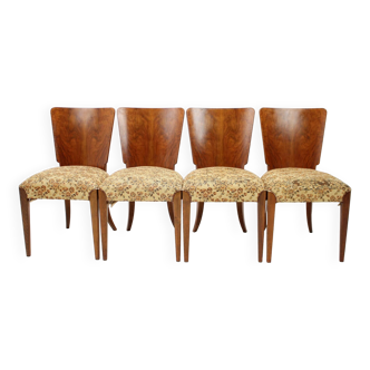 1950s Jindrich Halabala Dining Chairs H-214 for UP Závody, Set of 4