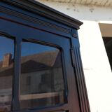 Parisian antique black patinated showcase