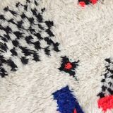 Moroccan Berber carpet Azilal ecru with colorful patterns 305x186cm