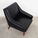 Leather armchair, danish design, 1970s, production: denmark