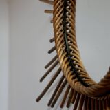 Rattan sun mirror