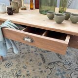 Farm table with 2 drawers