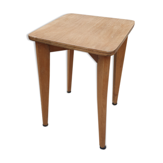 Vintage wooden stool compass feet