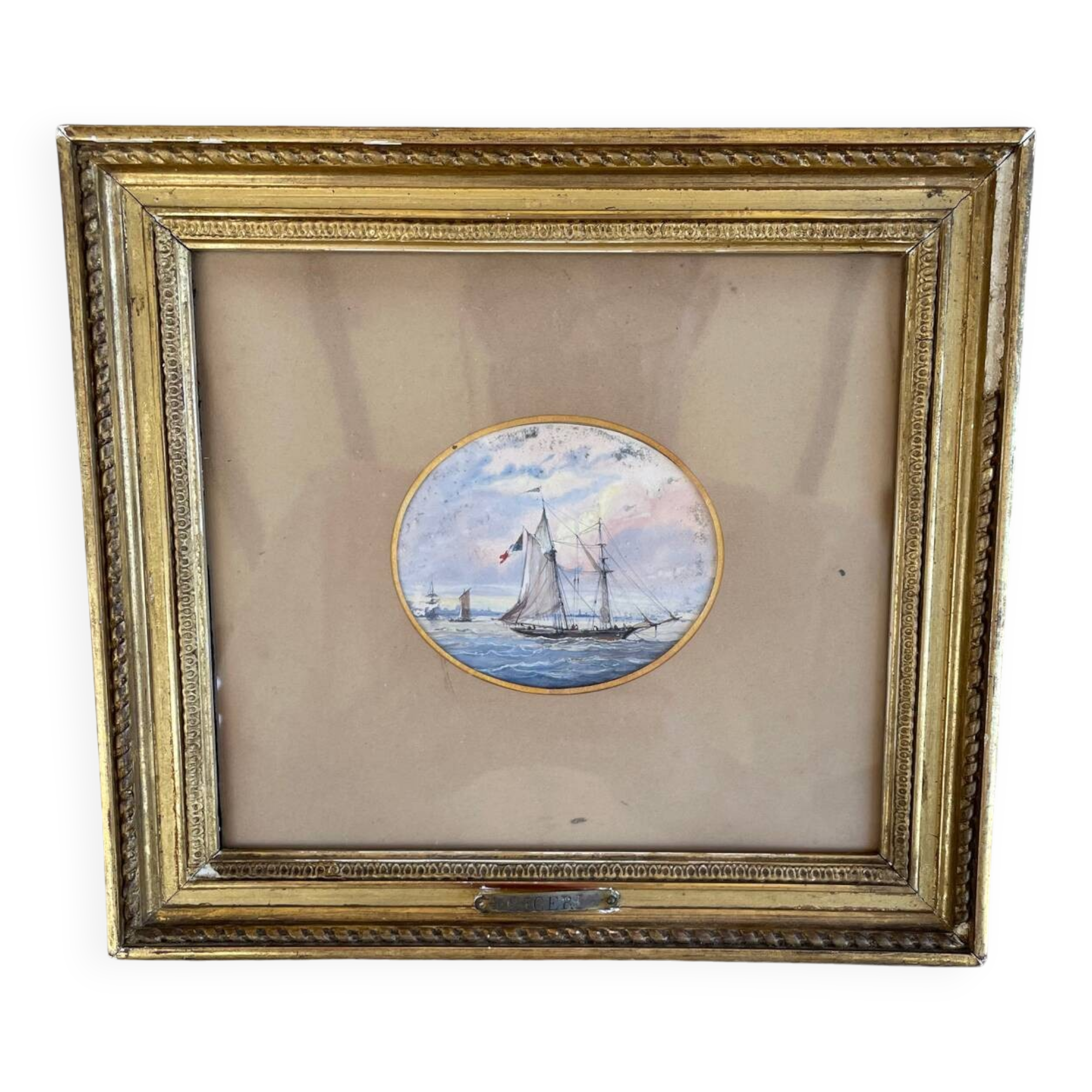 Oval miniature by eugène ciceri