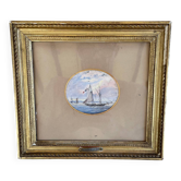 Oval miniature by eugène ciceri