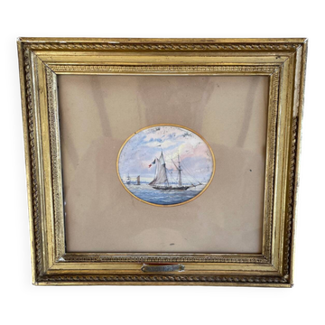 Oval miniature by eugène ciceri