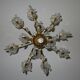 Twelve-armed golden bronze light chandelier