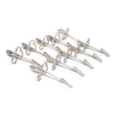 Christofle Malmaison antique, 10 individual silver-plated asparagus tongs.