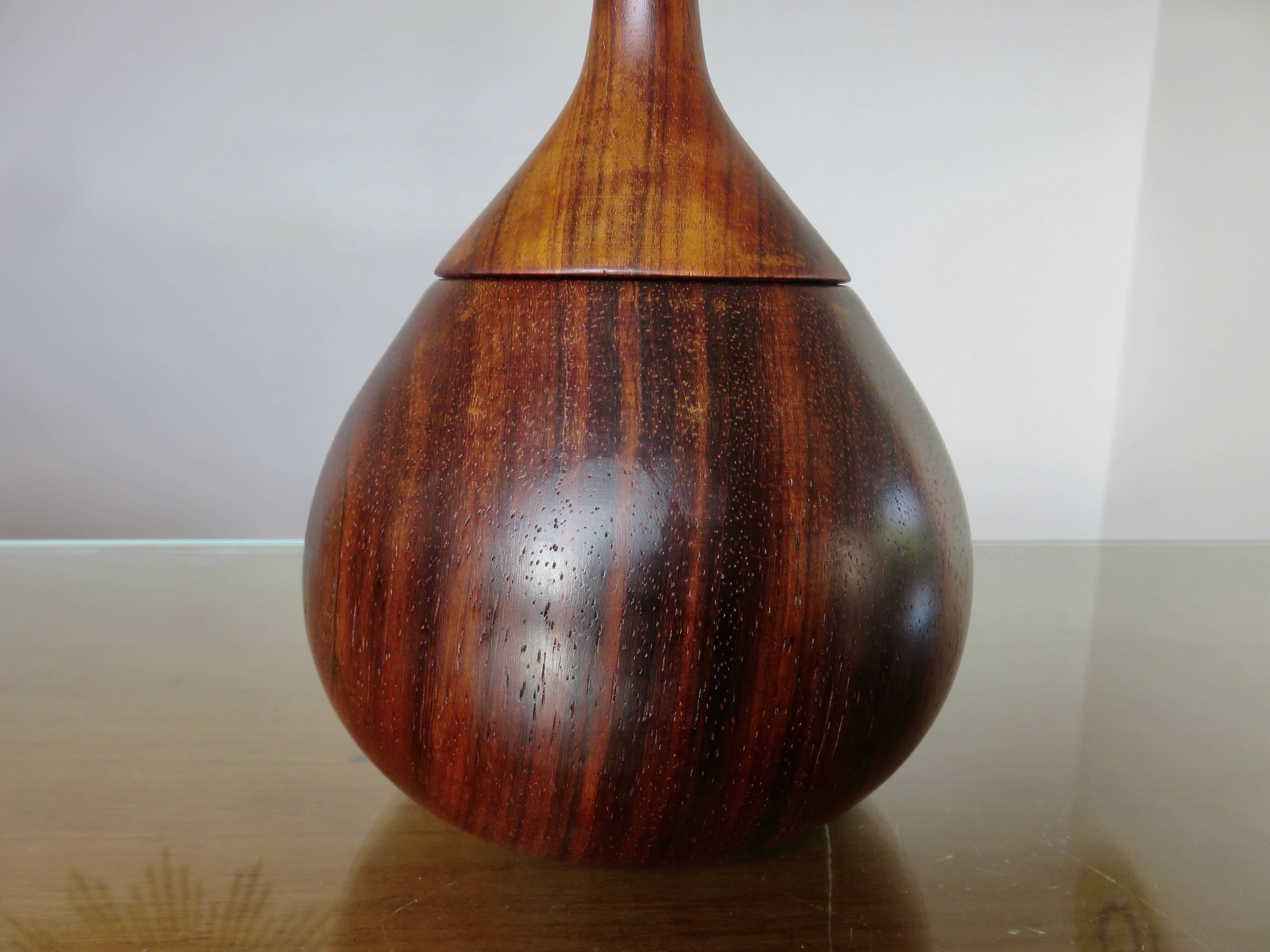 Scandinavian rosewood box, free form, 60s-70s