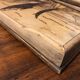 Pyrograved wooden platter - Asian decor