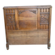 Art Deco headboard in solid oak, 1960, 138cm