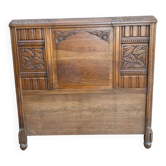 Tête de lit art déco en chêne massif 1960 138cm