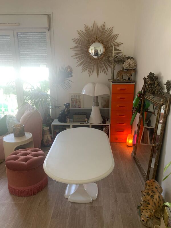 Table basse pied tulipe Gautier vintage