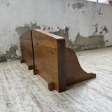 Pair of modernist constructivist wall-mounted bedside tables