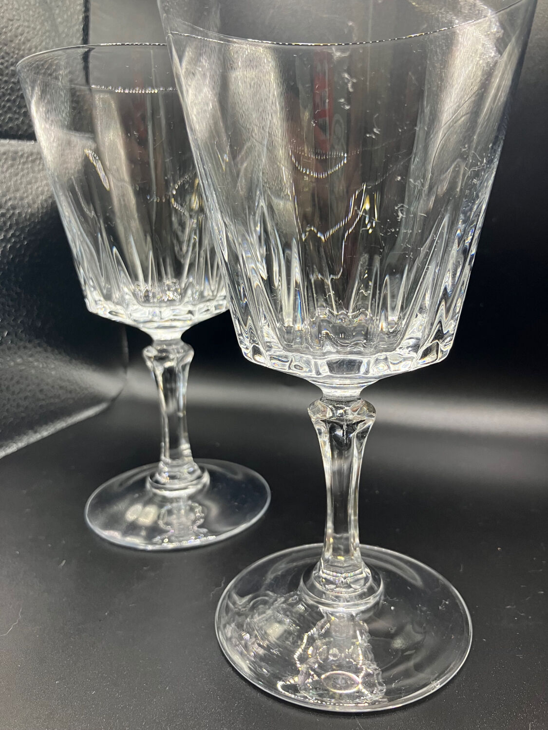 10 vintage crystal glasses