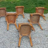Set of 6 1950s bistro chairs