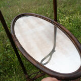 Vintage rattan psychedelic mirror 175x56cm