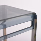Pair of plexiglass tables, 1980s
