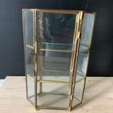 Glass and brass showcase
