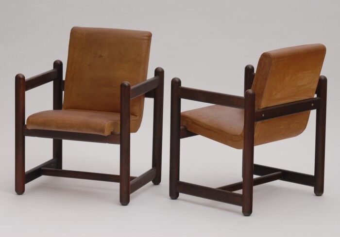 Pair of leather chairs