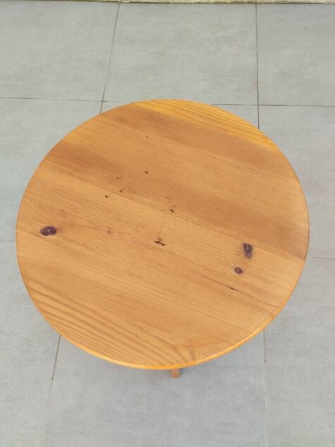 Scandinavian design wooden pedestal table