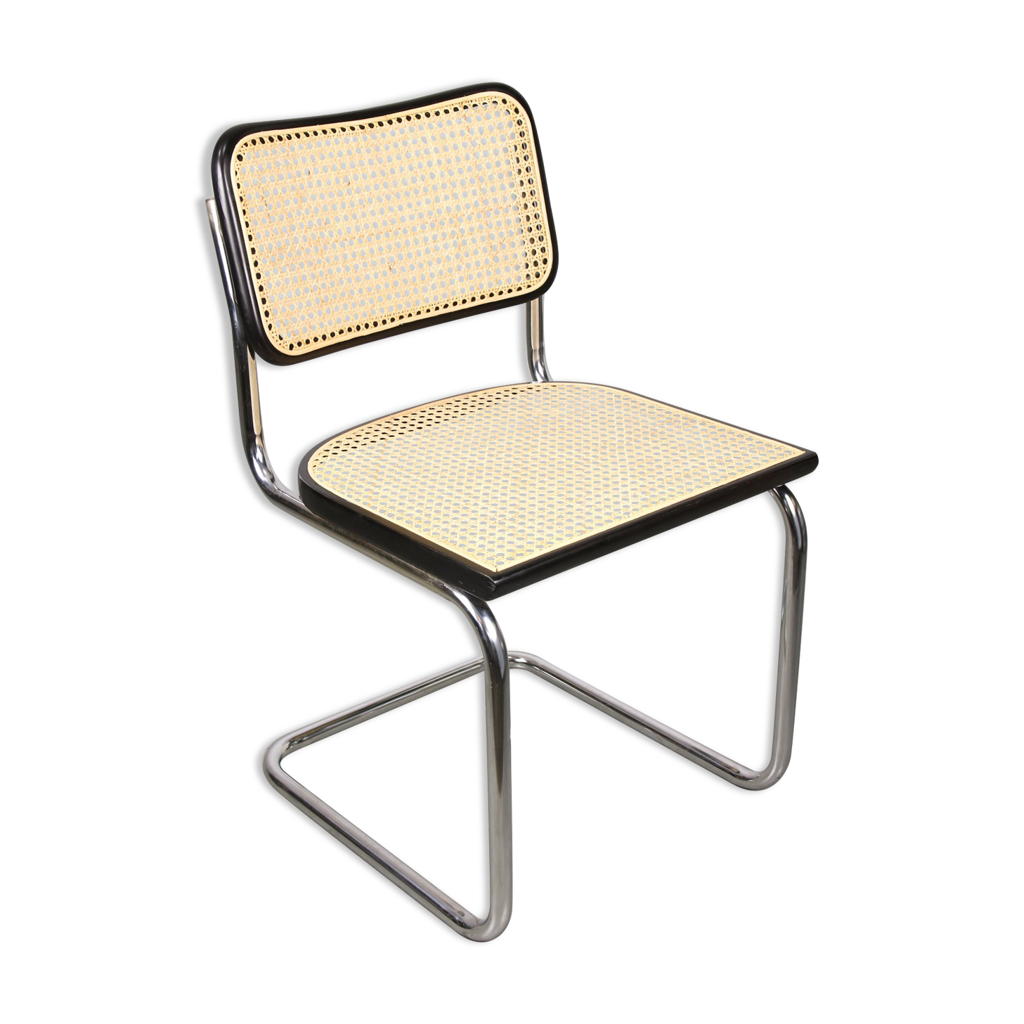 Vintage black B32 Cesca chair by Marcel Breuer, 80s