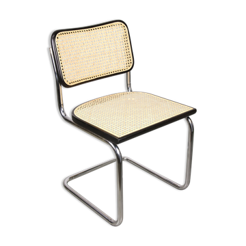 Chaise vintage noire B32 Cesca par Marcel Breuer, années 80