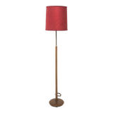Lampadaire scandinave en métal et en vinyle, Suède, 1950