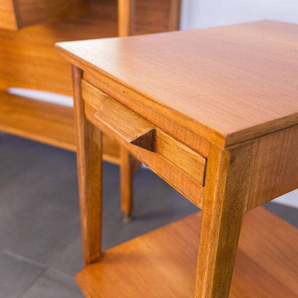 Set of 2 entry console furniture with 60s mirror