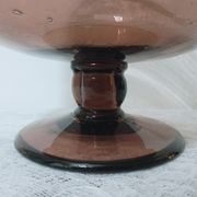Cut in bubbled blown glass biot