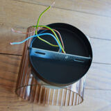 Pair of wall sconces in plexiglass seventies vintage