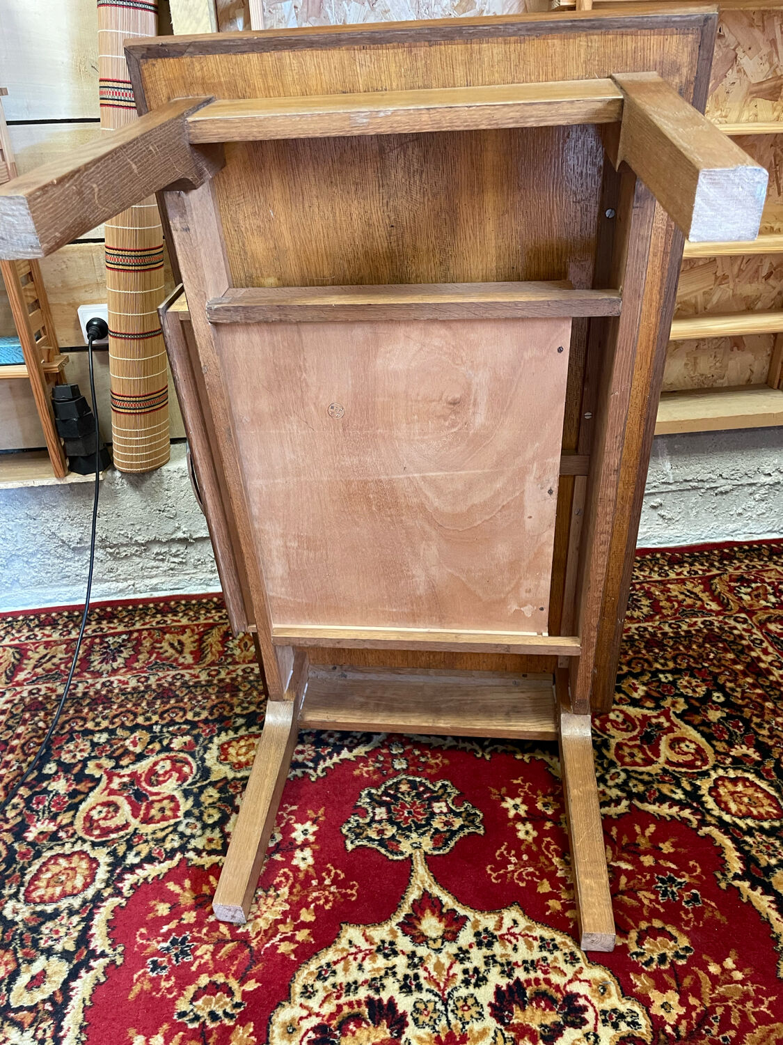 Table basse un tiroir bois vintage ep 50/60