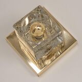 Crystal and brass wall sconce Small by Peill & Putzler, Germany 1970s