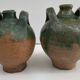 Set of 2 brissard carboys, varnished earth from the eure valley