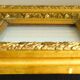 Antique gilded frame in wood and stucco, carved, original gilding