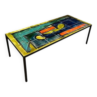 Ceramic coffee table signed J. Belarti