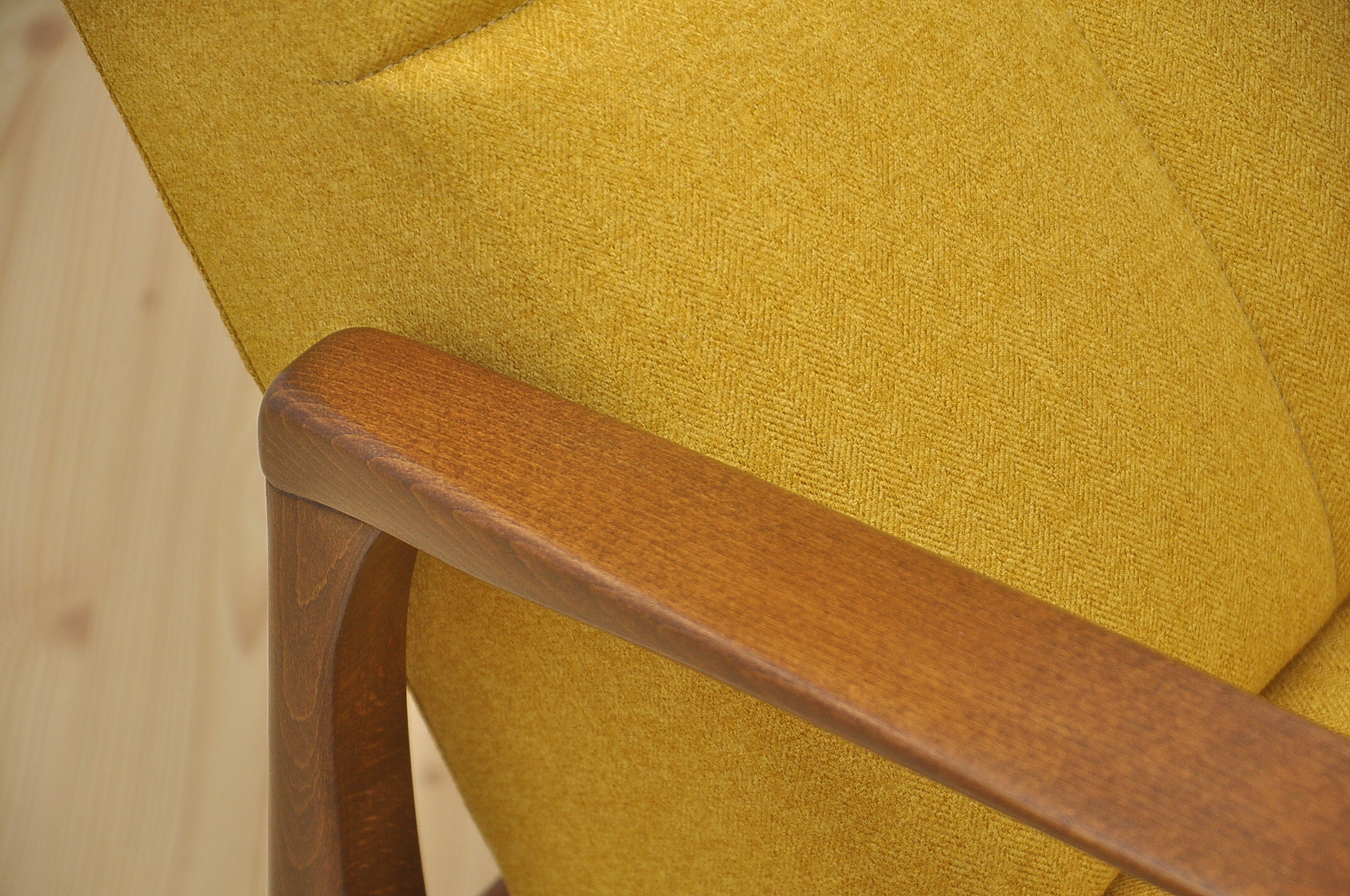 Mid-century armchair with folding footrest, 1960s