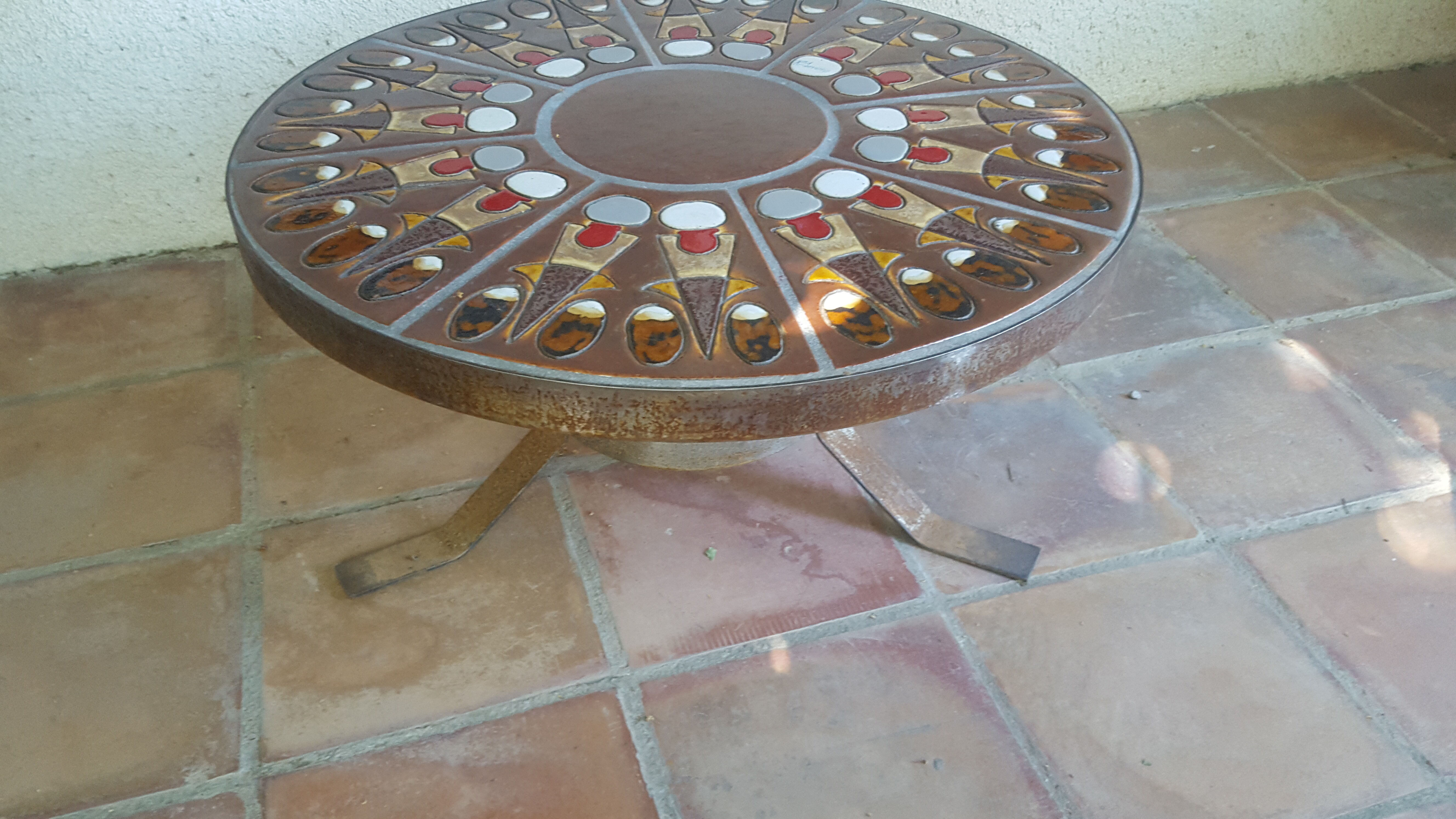 Table basse vintage in ceramique Corroyez