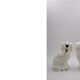 Mid-Century Staffordshire Ceramic Spaniel Mantle Dogs 1378 4 from Beswick
