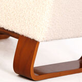 Boucle Bench Stool Footstool, 1960s