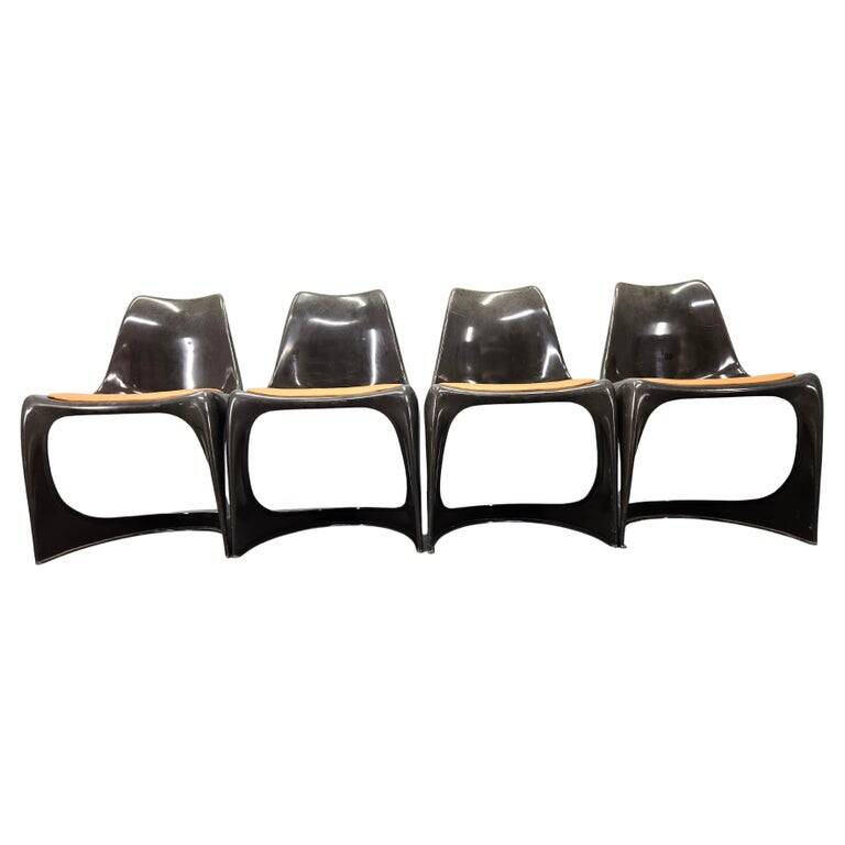 Set of four dining chairs Steens Østergaard A-Line 290, Cado, Denmark, 1960s