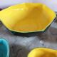 Vintage salad bowl and ramekin with cut-in-coloured earthenware