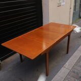 Nathan furniture dining table in 60s teak with butterfly extension